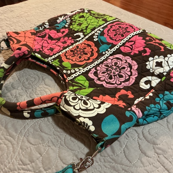 VERA BRADLEY Floral Patterned Patchwork Tote Bag Good Preowned Condition - Picture 2 of 14